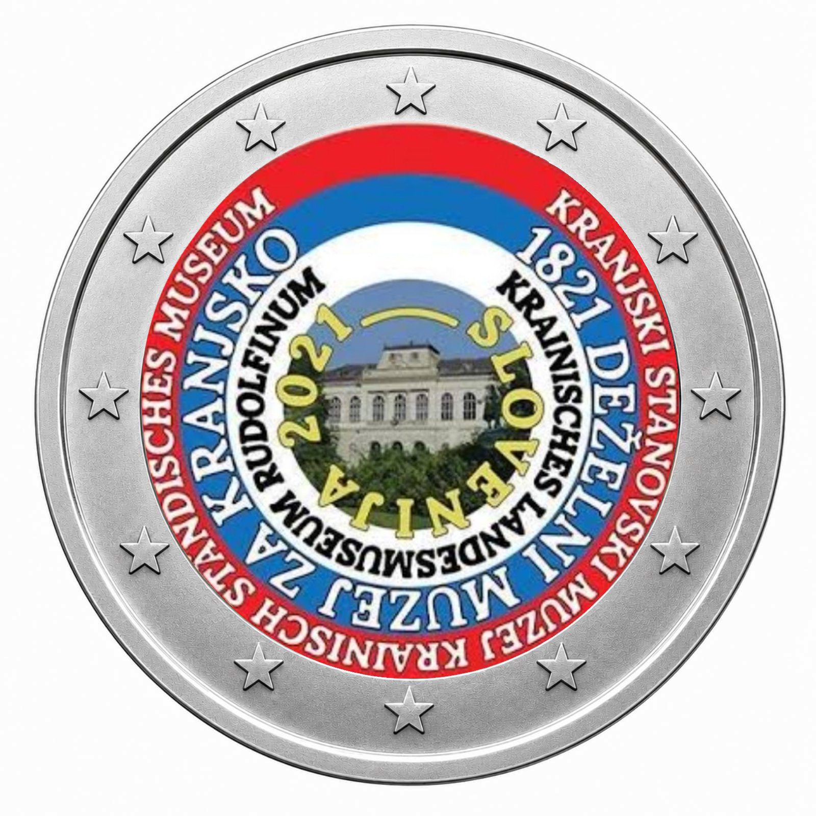 2 Euros Provincial Museum for Carniola (Coloured)